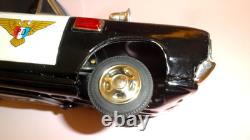 Vintage POLICE CAR STICK SHIFT TIN LITHO B/O by T. N NOMURA JAPAN Boxed 1960's