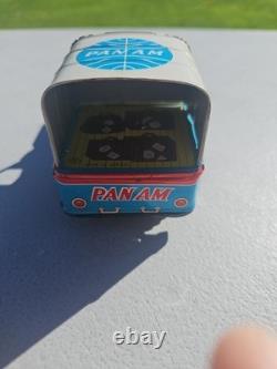 Vintage Pan Am Service Car Tin Litho Friction Toy Jeep Japan 5.75 Y Mark Rare