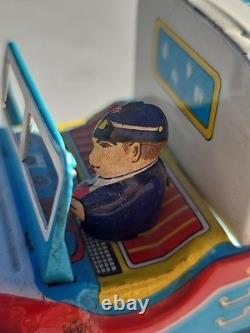 Vintage Pan Am Service Car Tin Litho Friction Toy Jeep Japan 5.75 Y Mark Rare