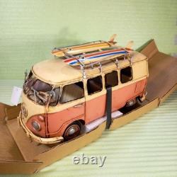 Vintage Pink Tin Toy Van, Retro Car Collectible, Nostalgic Decor