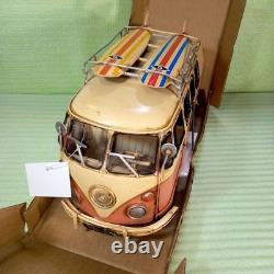 Vintage Pink Tin Toy Van, Retro Car Collectible, Nostalgic Decor