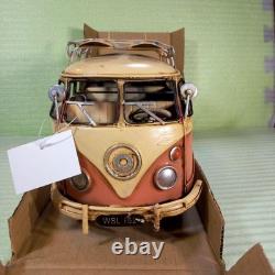 Vintage Pink Tin Toy Van, Retro Car Collectible, Nostalgic Decor