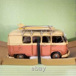Vintage Pink Tin Toy Van, Retro Car Collectible, Nostalgic Decor