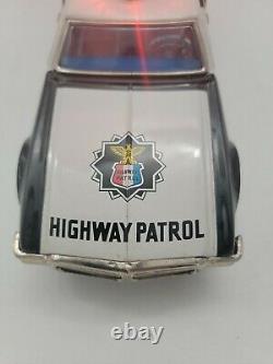 Vintage Police (Highway Patrol) Tin Toy Car Japan With Box
