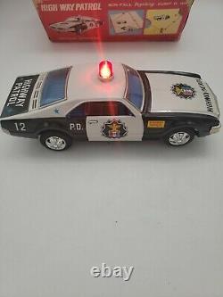 Vintage Police (Highway Patrol) Tin Toy Car Japan With Box
