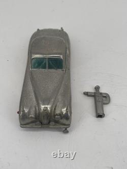 Vintage Prameta Jaguar XK120 Chrome wind-up Model Car With Key made in Germany