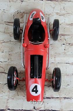 Vintage Pressed Metal 1958 F-1 Dino 246 Gran Prix GB Decoration Figure