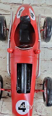 Vintage Pressed Metal 1958 F-1 Dino 246 Gran Prix GB Decoration Figure