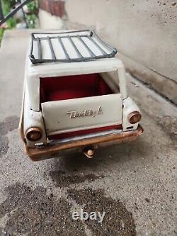 Vintage Pressed Steel Custom Buddy L Station Wagon & Teepee Camper