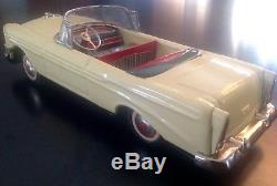 Vintage RARE 1955 56 57 Chevrolet Belair Convertible Bandai Friction Tin Toy Car