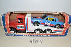 Vintage RICHARD PETTY RACING SET Stock Car Race Car Hauler Trailer Gay Toys