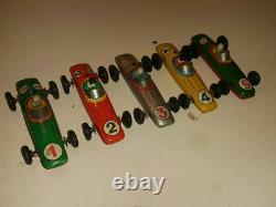 Vintage Race Car Marx Toys Formula 1 Complete Set Hong Kong Metal Plastic Rubber