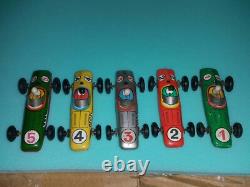 Vintage Race Car Marx Toys Formula 1 Complete Set Hong Kong Metal Plastic Rubber