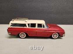 Vintage Rambler 4 Door Station Wagon Red Toy Car USA 1960's Japan