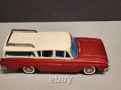 Vintage Rambler 4 Door Station Wagon Red Toy Car USA 1960's Japan