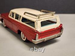 Vintage Rambler 4 Door Station Wagon Red Toy Car USA 1960's Japan