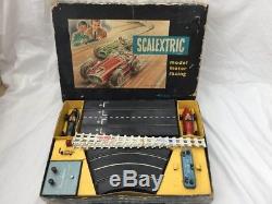 Vintage Rare 1957 MODEL No1 SCALEXTRIC Boxed Set With 2 Tinplate Mazerati cars