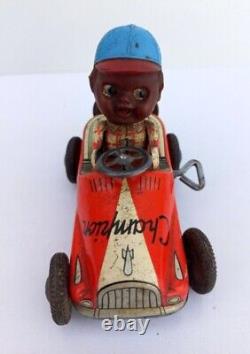 Vintage Rare Kanto Toys Wind Up Champion Racing Car Litho Tin Toy Made In Japan