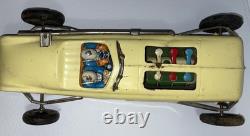 Vintage Rare Marusan Toys Japan Tin Open V-6 Race Car With Two Drivers. Fine 12