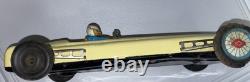 Vintage Rare Marusan Toys Japan Tin Open V-6 Race Car With Two Drivers. Fine 12