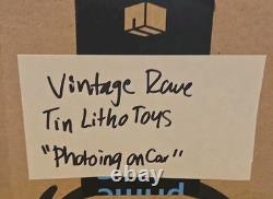 Vintage Rare Tin Litho Toys Photoing On Car ME 630 Rolls Royce US Seller