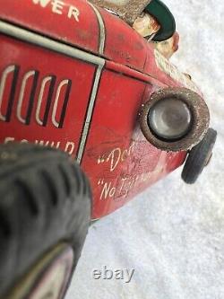 Vintage Remote Line Mar Toys Tin Toy Car College Hot Rod Special Jalopy