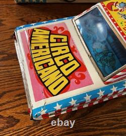 Vintage Rico Spain COCHE MUSICAL CIRCUS Tin Bat/Op Car + Box Works