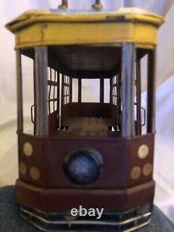 Vintage Russian Ukraine Tram Cable Car Streetcar Tin Toy Replica OOAK Handmade