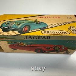 Vintage SSS Japan Jaguar S-1017 Friction Sports Car Empty Toy Box Only Original