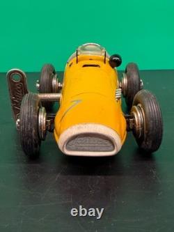 Vintage Schuco 1070 Grand Prix Racer No. 7 Wind-Up Car Tin Toy Germany with Key