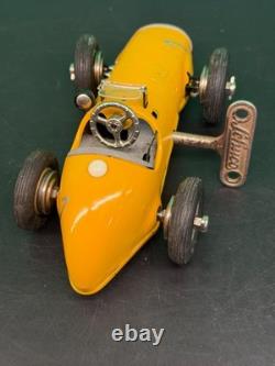 Vintage Schuco 1070 Grand Prix Racer No. 7 Wind-Up Car Tin Toy Germany with Key