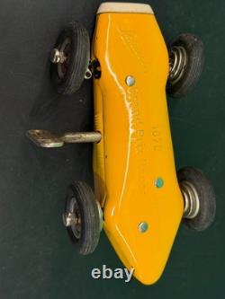 Vintage Schuco 1070 Grand Prix Racer No. 7 Wind-Up Car Tin Toy Germany with Key