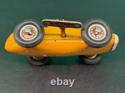 Vintage Schuco 1070 Grand Prix Racer No. 7 Wind-Up Car Tin Toy Germany with Key