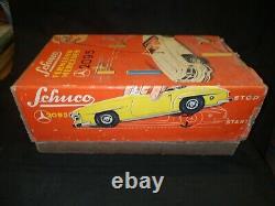 Vintage Schuco 2095 Mercedes Benz Fernlenk Wind Up Tinplate Toy Car Germany Box