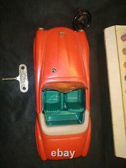 Vintage Schuco 2095 Mercedes Benz Fernlenk Wind Up Tinplate Toy Car Germany Box