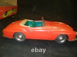 Vintage Schuco 2095 Mercedes Benz Fernlenk Wind Up Tinplate Toy Car Germany Box