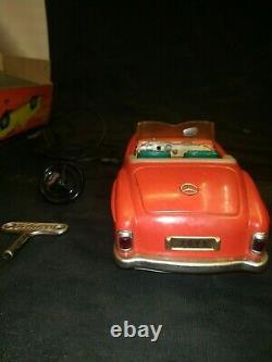 Vintage Schuco 2095 Mercedes-benz Tinplate Toy Car Box Wind Up Fernlenk Germany