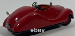 Vintage Schuco Examico 4001 Wind-Up Tin BMW 328 Car Red Works with Key W Germany