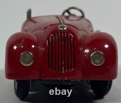 Vintage Schuco Examico 4001 Wind-Up Tin BMW 328 Car Red Works with Key W Germany