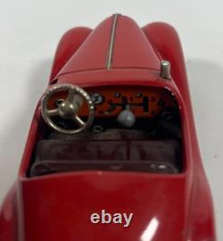 Vintage Schuco Examico 4001 Wind-Up Tin BMW 328 Car Red Works with Key W Germany