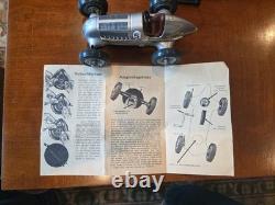 Vintage Schuco Studio 1050 Mercedes Grand Prix Wind Up Tin Toy Car Box Tools etc