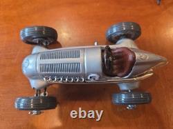 Vintage Schuco Studio 1050 Mercedes Grand Prix Wind Up Tin Toy Car Box Tools etc