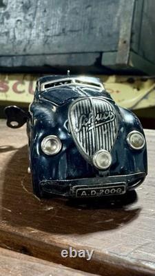 Vintage Schuco Wind Up Toy Car Kommando 2000 US Zone Germany with Key