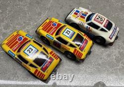Vintage Set Of 3 Tin Toys Porsche Cars Sport Toy Tin Toy Cars
