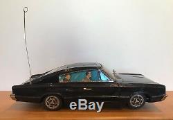 Vintage Sonic Car Dodge Charger Battery Tin Toys Nomura/TN/Baravelli JAPAN 1960s