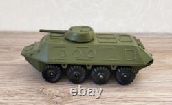 Vintage Soviet Metal Children Toy Military Tank T-54, Amphibia, SAU, Armored car