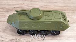 Vintage Soviet Metal Children Toy Military Tank T-54, Amphibia, SAU, Armored car