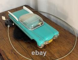 Vintage Soviet USSR Metal Toy Car Teal Green Cadillac-Style 11.5 Working