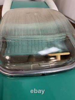 Vintage Soviet USSR Metal Toy Car Teal Green Cadillac-Style 11.5 Working