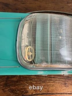 Vintage Soviet USSR Metal Toy Car Teal Green Cadillac-Style 11.5 Working